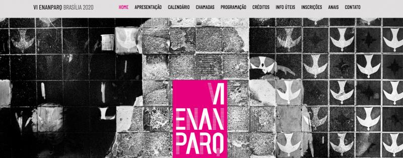 J est no ar o site do VI ENANPARQ - enanparq2020.com.br