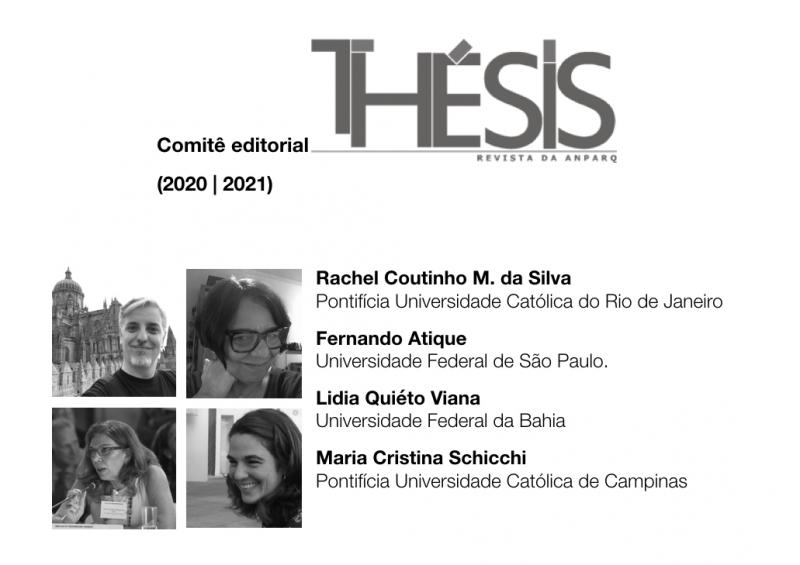 novo Comitê Editorial da Thésis - revista da ANPARQ - 2020/2021